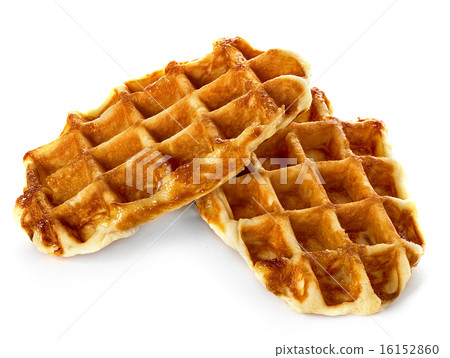 Liege waffles, pastries isolated on white Liege waffles, pastries isolated on white 16152860