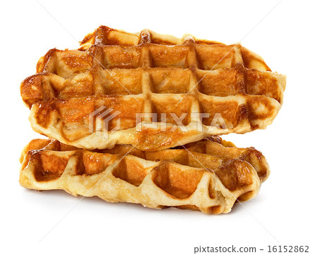 Liege waffles, pastries isolated on white 16152862
