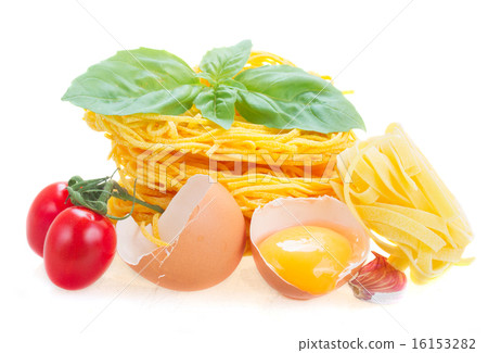 Tonarelli and  tagliatelle raw pasta 16153282