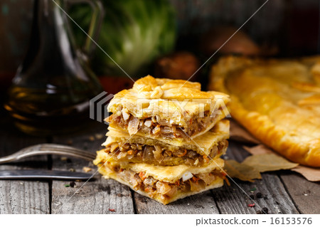 Homemade pie stuffed with vegetables 16153576