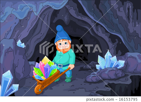 Gnome with Quartz Crystals 16153795