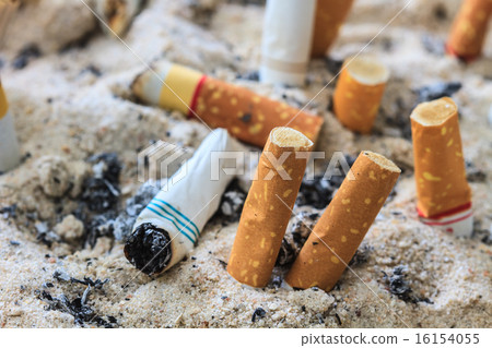 Cigarettes butt in ashtray 16154055