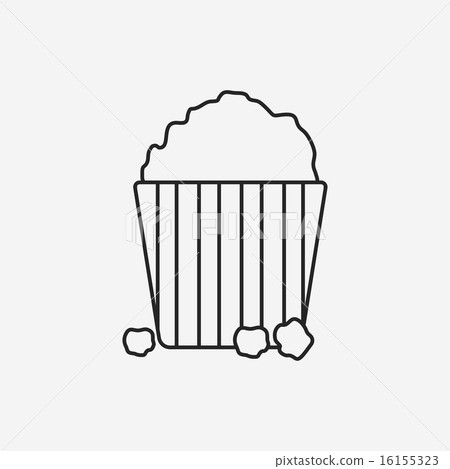 插图素材: popcorn line icon