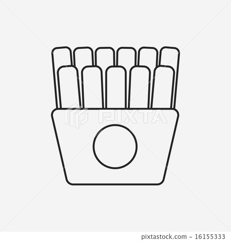 french fries line icon - Stock Illustration [16155333] - PIXTA