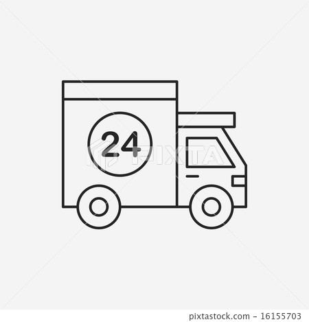 cargo truck line icon 16155703
