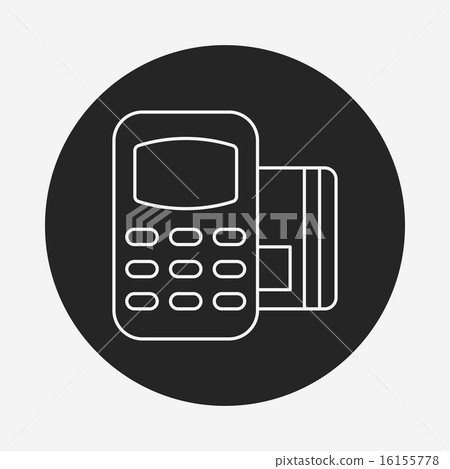 Credit card machine line icon Credit card machine line icon 16155778