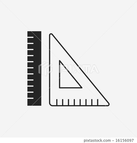Triangle ruler icon Triangle ruler icon 16156097