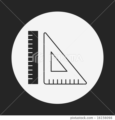 Triangle ruler icon Triangle ruler icon 16156098