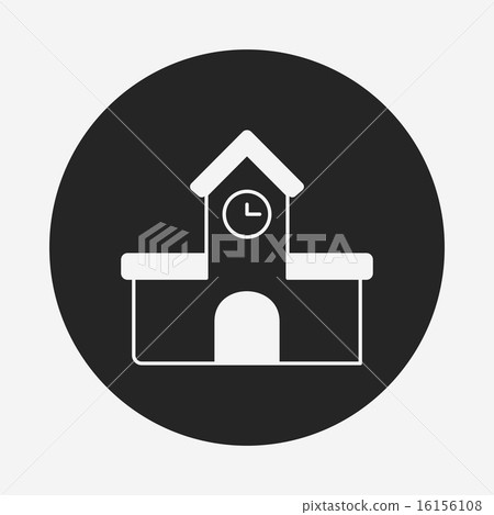 school building icon school building icon 16156108