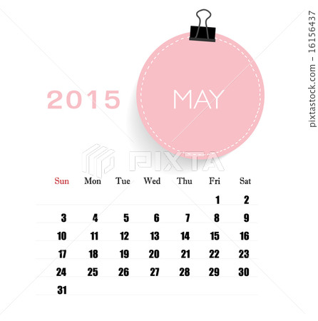 2015 calendar, monthly calendar template for May. Vector illustr 2015 calendar, monthly calendar template for May. Vector illustr 16156437