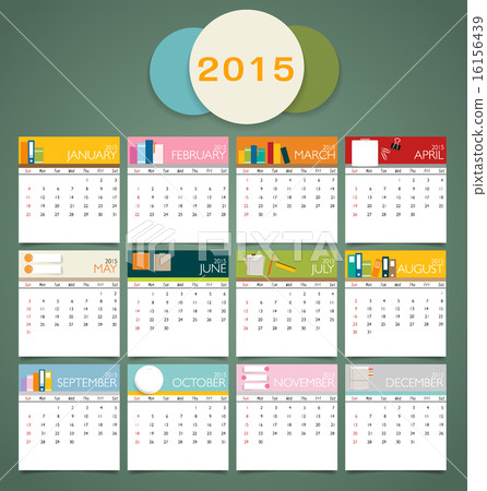 2015 calendar. Vector illustration. 2015 calendar. Vector illustration. 16156439