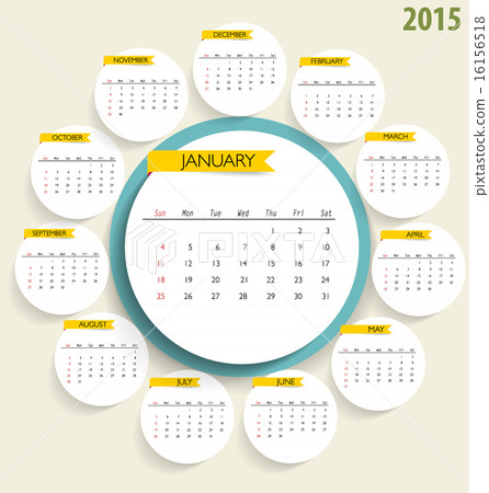 2015 calendar. Vector illustration. 2015 calendar. Vector illustration. 16156518