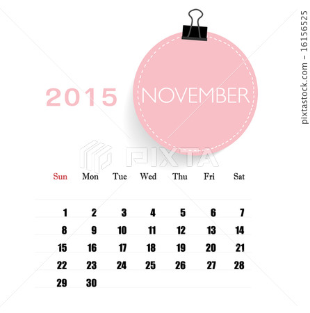 2015 calendar, monthly calendar template for November. Vector il 2015 calendar, monthly calendar template for November. Vector il 16156525