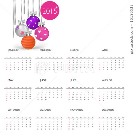 2015 calendar. Vector illustration. 2015 calendar. Vector illustration. 16156535