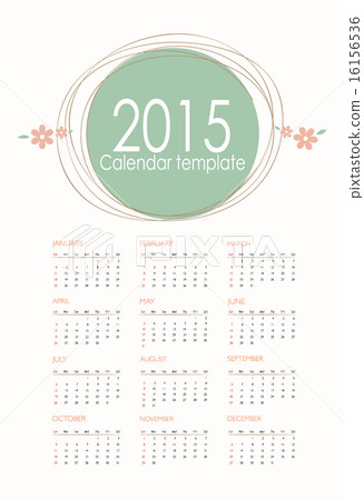 2015 calendar. Vector illustration. 2015 calendar. Vector illustration. 16156536