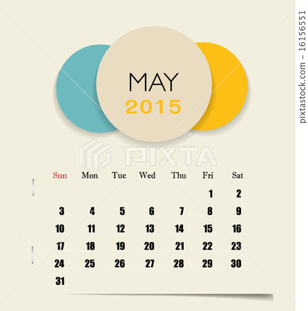 2015 calendar, monthly calendar template for May. Vector illustr 2015 calendar, monthly calendar template for May. Vector illustr 16156551