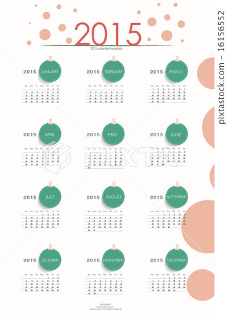 2015 calendar. Vector illustration. 16156552