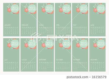 2015 calendar. Vector illustration. 2015 calendar. Vector illustration. 16156579