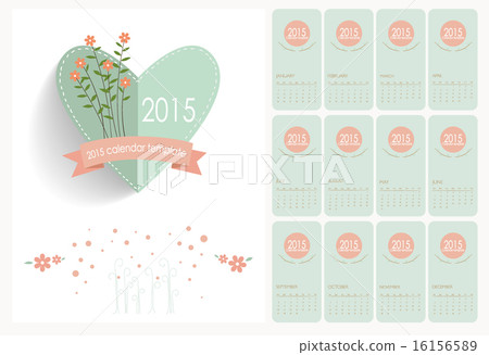2015 calendar. Vector illustration. 2015 calendar. Vector illustration. 16156589