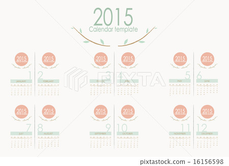 2015 calendar. Vector illustration. 2015 calendar. Vector illustration. 16156598