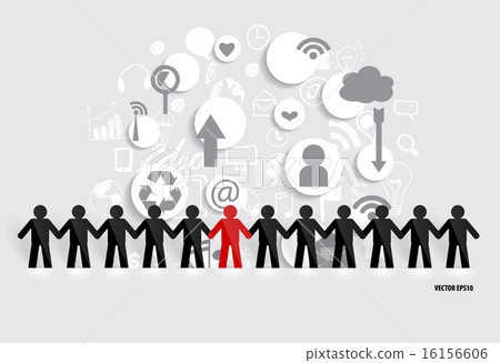 Businessman with cloud of application. Vector illustration. Businessman with cloud of application. Vector illustration. 16156606