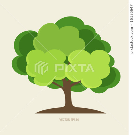 Paper green tree, vector illustration. Paper green tree, vector illustration. 16156647