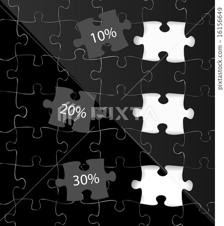 Modern infographics template style. Business puzzle pieces . Vec 16156649