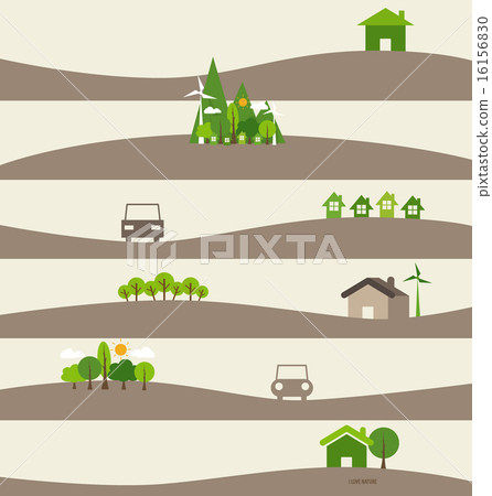Green Eco Earth. Vector Illustration. Green Eco Earth. Vector Illustration. 16156830