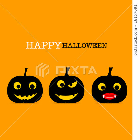Happy Halloween design background with Halloween pumpkin. Vector 16157091
