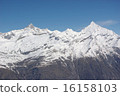 Blue sky and snowy mountains 16158103