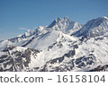 Blue sky and snowy mountains 16158104
