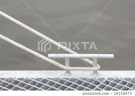 Marina bollard with rope. 16158473