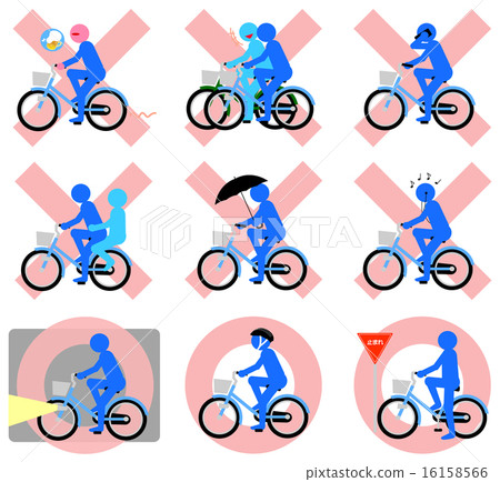 Bicycle manner (blue, ○ ×) 16158566