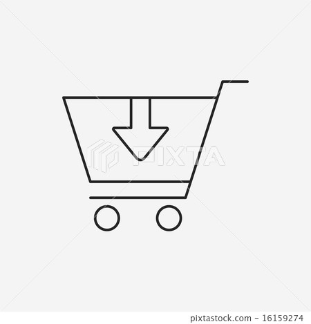 shopping cart line icon - Stock Illustration [16159274] - PIXTA