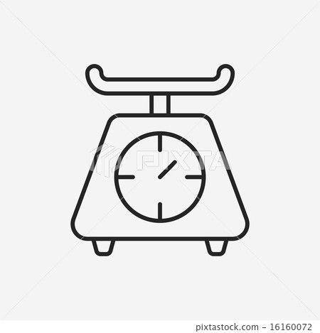 Weighing machine line icon 16160072