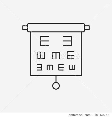 Eye chart line icon 16160252