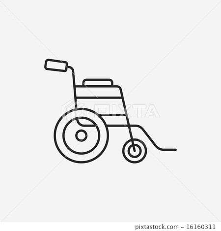 插图素材: wheelchair line icon