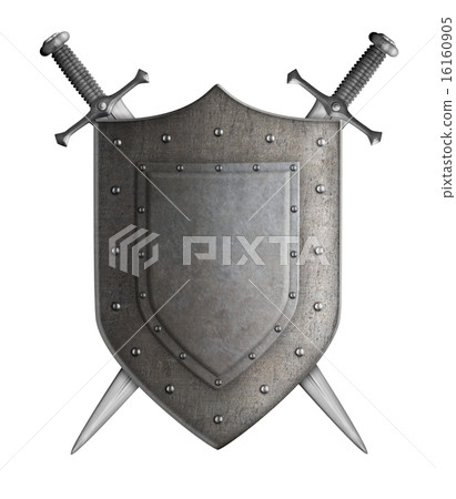 coat of arms medieval knight shield and swords isolated 16160905