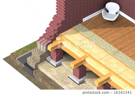 Cross section of brick house Cross section of brick house 16161341
