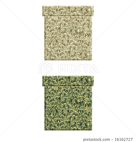 Vector concept design package gift box camouflage - Stock Illustration ...