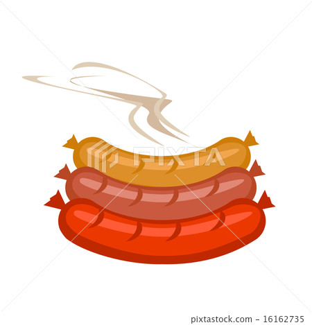vector sausages in colors vector sausages in colors 16162735