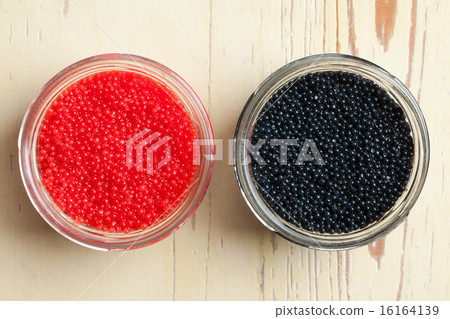 red and black caviar in bowl red and black caviar in bowl 16164139