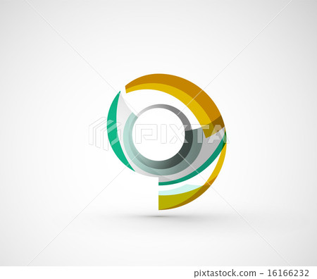 Abstract geometric company logo ring, circle 16166232