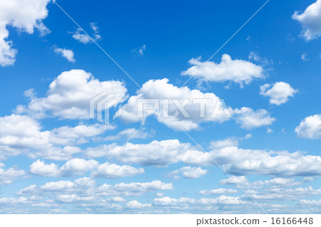 many white clouds in summer blue sky 16166448