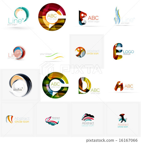 Set of universal company logo ideas, business icon collection Set of universal company logo ideas, business icon collection 16167066