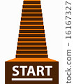 vector illustrator ladder start hike up staircase  16167327