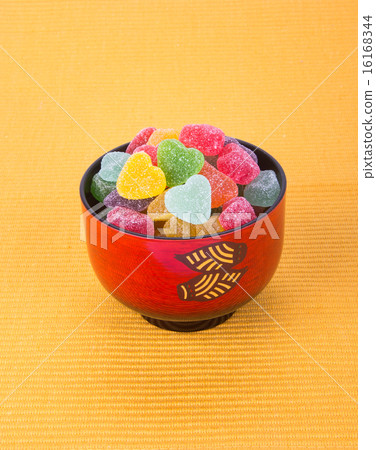 jelly candies in bowl on a background jelly candies in bowl on a background 16168344