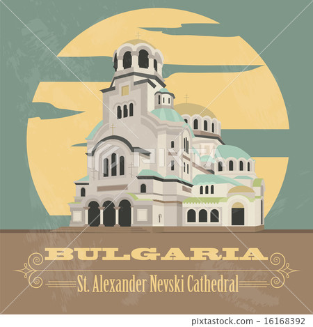 Bulgaria landmarks. Retro styled image 16168392