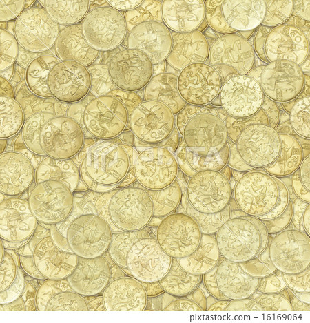 Golden coins seamless texture or background - Stock Illustration ...