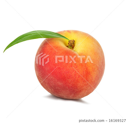 Peach isolated on white background Peach isolated on white background 16169327